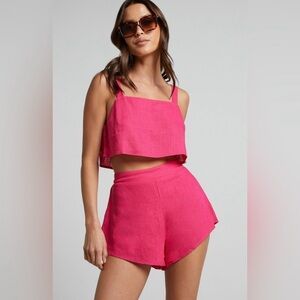 Showpo Hot Pink Cropped Cami Top